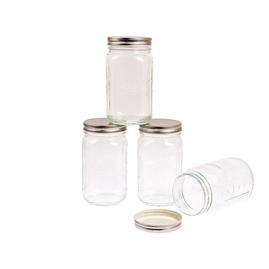 1 Quart (913ml) Grain Spawn Jar with Filter Patch and Injection Port